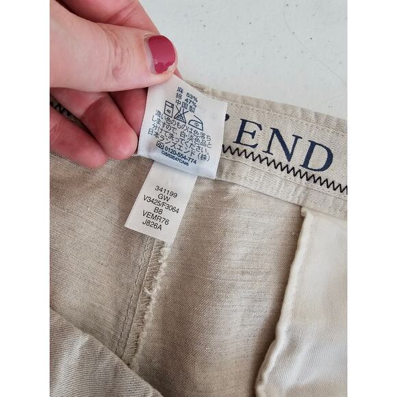Lands' End Men's Beige Comfort Waist Pleated No Iron Chino Pants Size 38 - Picture 6 of 7